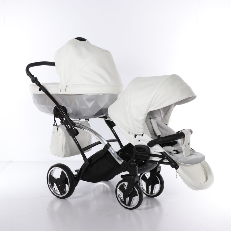 Коляска для двойни Junama Mirror Satin Duo Slim 04