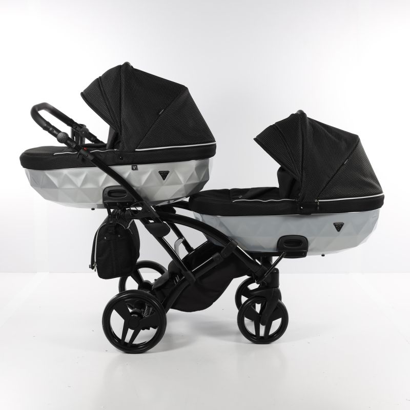 Коляска для двойни Junama Mirror Satin Duo Slim 01