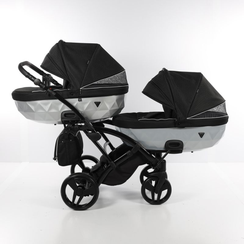Коляска для двойни Junama Mirror Satin Duo Slim 01
