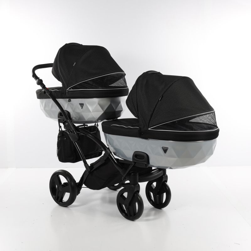 Коляска для двойни Junama Mirror Satin Duo Slim 01