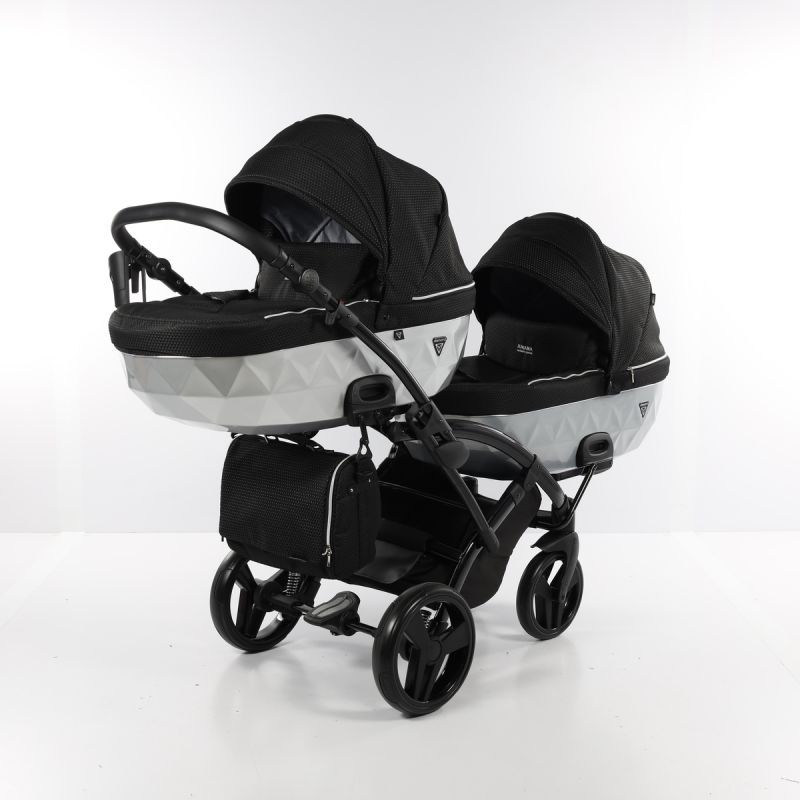 Коляска для двойни Junama Mirror Satin Duo Slim 01