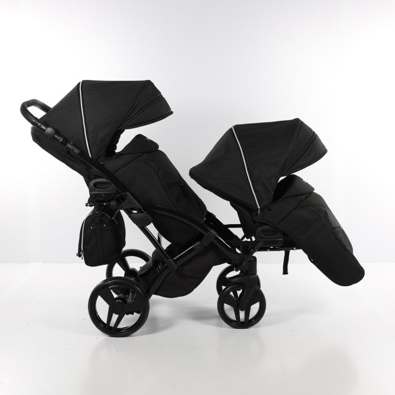 Коляска для двойни Junama Mirror Satin Duo Slim 01