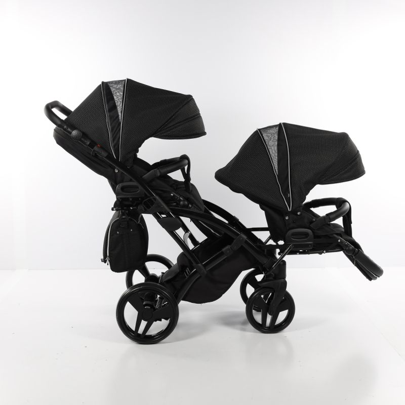 Коляска для двойни Junama Mirror Satin Duo Slim 01