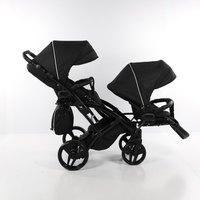 Коляска для двойни Junama Mirror Satin Duo Slim 01