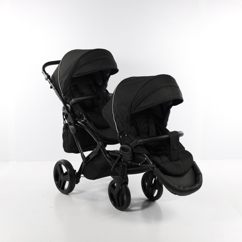 Коляска для двойни Junama Mirror Satin Duo Slim 01