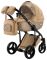 Коляска 2 в 1 Adamex Lucianо CR263 темно-бежевый - капучино (принт) атлас