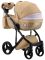Коляска 2 в 1 Adamex Lucianо CR263 темно-бежевый - капучино (принт) атлас