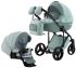 Коляска 2 в 1 Adamex Lucianо CR234 нефрит - нефрит шкіра (видавлена точка)
