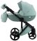 Коляска 2 в 1 Adamex Lucianо CR234 нефрит - нефрит кожа (выдавленная точка)