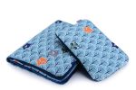 Плед с подушкой Cottonmoose Cotton Velvet 408/86/145 cotton velvet dark navy (голубой (лесные животные) с темно-синим (бархат))