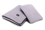 Плед с подушкой Cottonmoose Cotton Velvet 408/117/115 серый (бархат) с графитовым