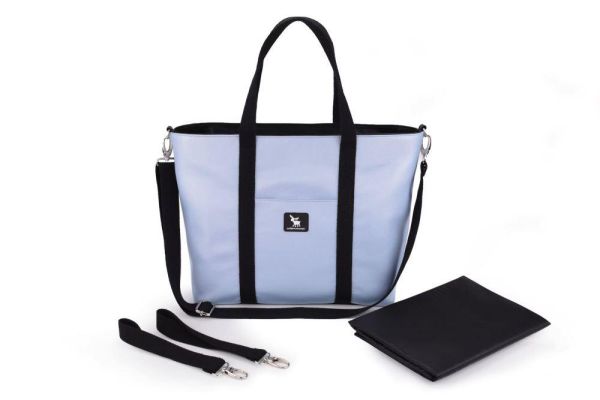 Сумка для коляски Cottonmoose Shopper 750/151 pearl blue leather (синій еко-шкіра)