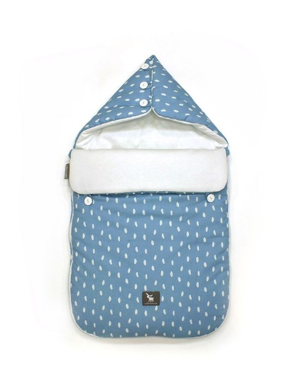 Универсальный конверт в коляску и автокресло Cottonmoose Pooh 330/131/51 rain azure cotton white cotton jersey лазурный (капли) с белым