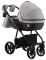 Коляска 2 в 1 Adamex Hybryd Plus BR205-A светло-серый - черная кожа (выдавленная точка)
