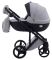 Коляска 2 в 1 Adamex Lucianо CR205 світло-сірий - чорна шкіра (видавлена крапка)