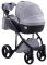 Коляска 2 в 1 Adamex Lucianо CR205 світло-сірий - чорна шкіра (видавлена крапка)