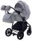 Коляска 2 в 1 Adamex Hybryd Plus BR204 светло-серый - серая кожа (выдавленная точка)