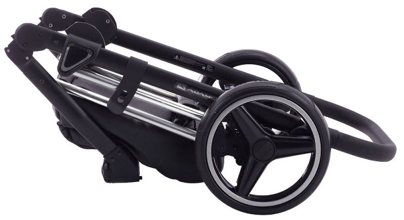 Коляска 2 в 1 Adamex Mimi Polar (Chrome) CR448 персиковый - розовая (пудра) кожа (выдавленная точка)