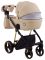 Коляска 2 в 1 Adamex Mimi Polar (Gold) кожа 100% CR305A бежевая кожа - бежевая кожа (выдавленная точка)