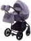 Коляска 2 в 1 Adamex Hybryd Plus BR206 сиреневый - темно-сиреневый кожа (выдавленная точка)