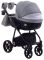 Коляска 2 в 1 Adamex Hybryd Plus BR281 черный кожа (мрамор) - серый