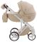 Коляска 2 в 1 Adamex Luciano кожа 100% 11S-B светло-капучино кожа