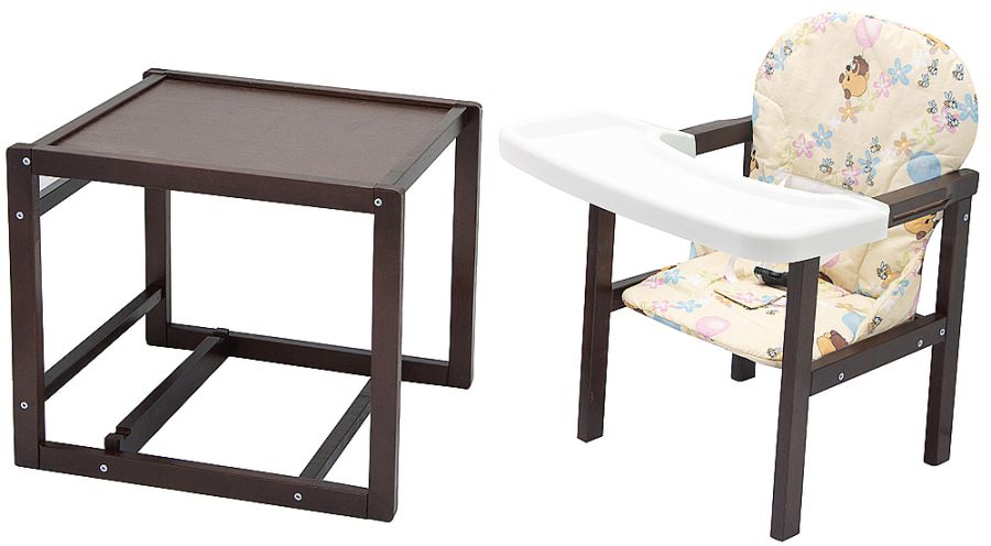 Стілець-трансформер Babyroom Поні-220 тонований пластикова стільниця бежевий (вінні пух)
