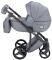 Коляска 2 в 1 Adamex Luciano кожа 100% Q121 серый перламутр