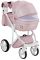 Коляска 2 в 1 Adamex Luciano кожа 100% Q120 розовый (пудра) перламутр