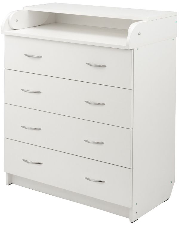 Пеленальный комод Babyroom Комод 4 тел.Big 102x80x50  белый Пеленальный комод Babyroom Комод 4 тел.Big 102x80x50  белый