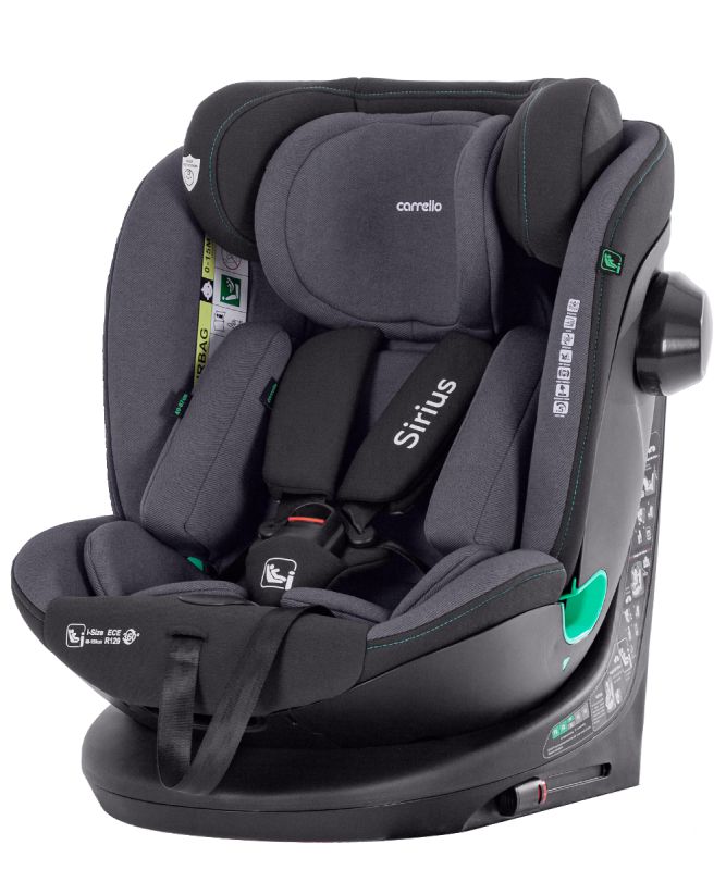 Автокресло CARRELLO Sirius CRL-8808 Harbor Grey i-Size 40-150см ISOFIX, поворот