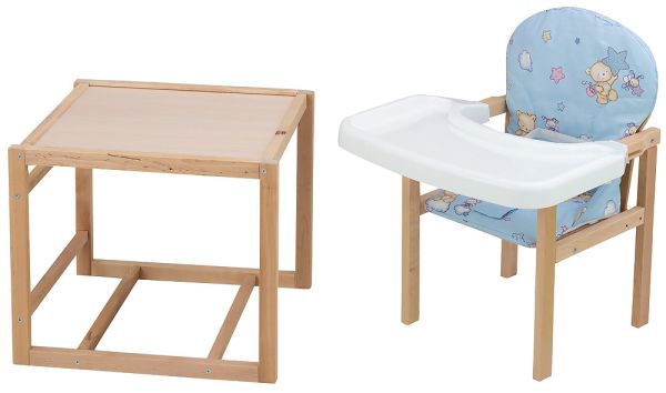 Стульчик- трансформер Babyroom Пони-230 eko без лака пластиковая столешница  голубой (мишка, пчелка, звезда) Стульчик- трансформер Babyroom Пони-230 eko без лака пластиковая столешница  голубой (мишка, пчелка, звезда)