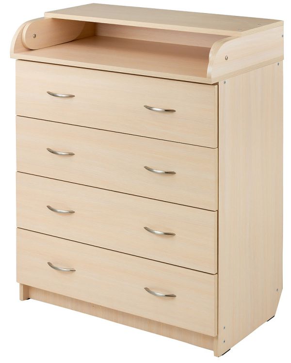 Пеленальный комод Babyroom Комод 4 тел.Big 102x80x50  дуб молочный Пеленальный комод Babyroom Комод 4 тел.Big 102x80x50  дуб молочный