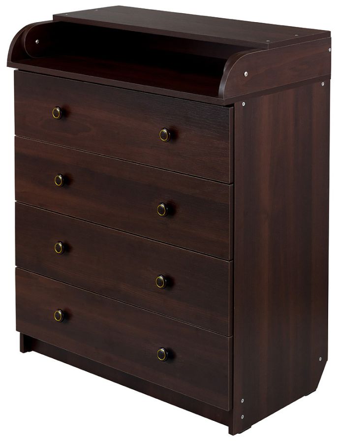 Пеленальный комод Babyroom Комод 4 тел.Big 102x80x50  орех темный