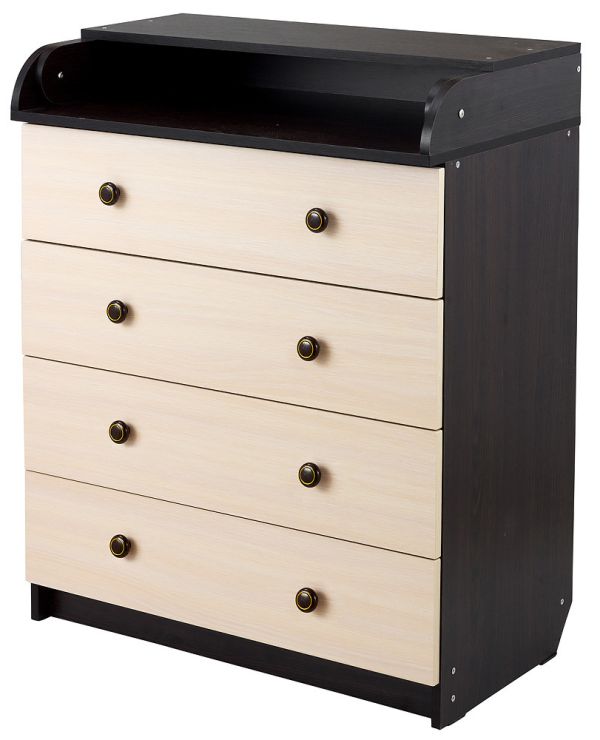 Пеленальный комод Babyroom Комод 4 тел.Big 102x80x50  венге-дуб молочный Пеленальный комод Babyroom Комод 4 тел.Big 102x80x50  венге-дуб молочный