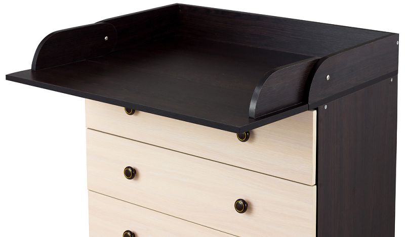 Пеленальный комод Babyroom Комод 4 тел.Big 102x80x50  венге-дуб молочный