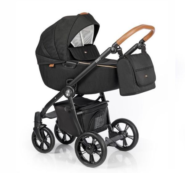 Коляска 2 в 1 Roan Esso Caviar Black