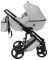 Коляска 2 в 1 Bair Leo кожа 100% GN-45 светло-серый