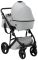Коляска 2 в 1 Bair Leo кожа 100% GN-45 светло-серый