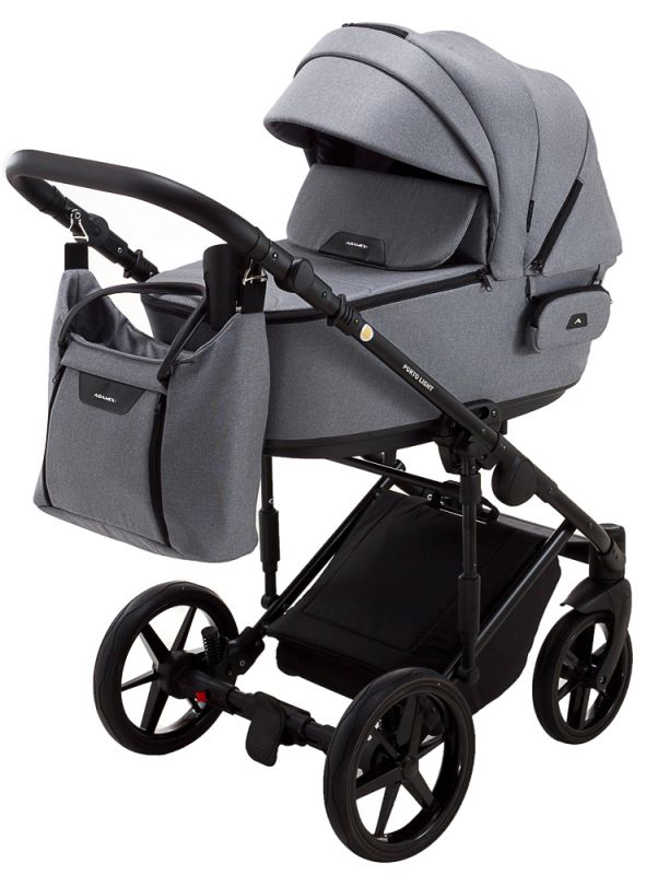 Коляска 2 в 1 Adamex Porto Light Tip TK-60 темно-серый
