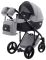 Коляска 2 в 1 Adamex Lucianо CR205 світло-сірий - чорна шкіра (видавлена крапка)