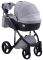 Коляска 2 в 1 Adamex Lucianо CR205 світло-сірий - чорна шкіра (видавлена крапка)