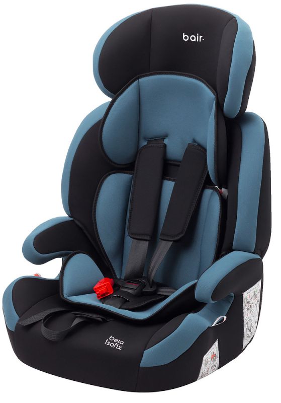 Автокрісло Bair Beta Iso-fix 1/2/3 (9-36 кг) DBI1929 чорний - темно-бірюзовий