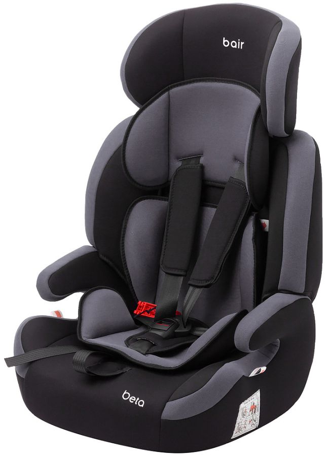 Автокресло Bair Beta 1/2/3 (9-36 кг) DB2423 черный - серый