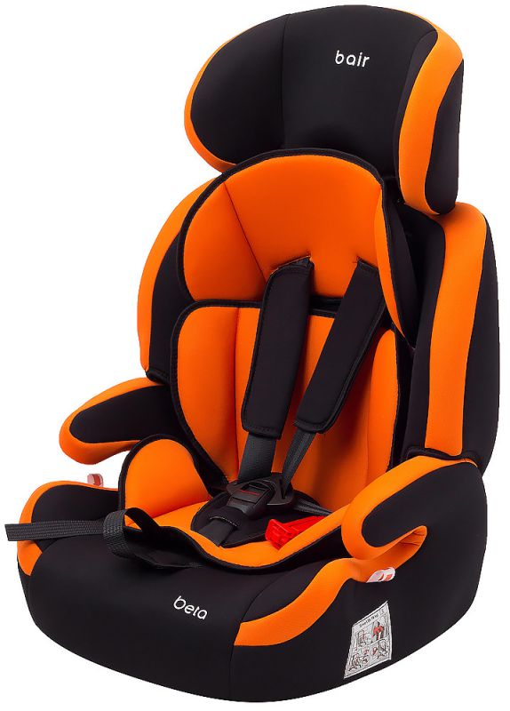 Автокрісло Bair Beta 1/2/3 (9-36 кг) DB2421 чорний - оранжевий