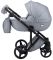 Коляска 2 в 1 Adamex Luciano кожа 100% Q121CZ серый перламутр