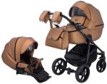Коляска 2 в 1 Adamex Hybryd Plus шкіра 100% Y230CZ бронза (перламутр)