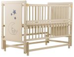 Кровать Babyroom Медвежонок M-02 маятник, откидной бок  бук слоновая кость