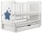 Кровать Babyroom Звездочка Z-03 маятник, ящик, откидной бок  бук белый
