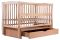 Кровать Babyroom Елит резьба маятник, ящик, откидной бок DER-7  бук светлый (натуральный)